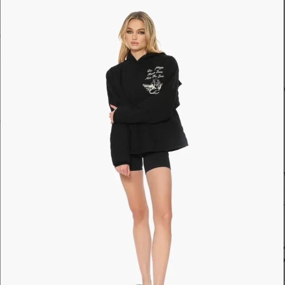 Boys Lie Black Quilted Sweatshirt